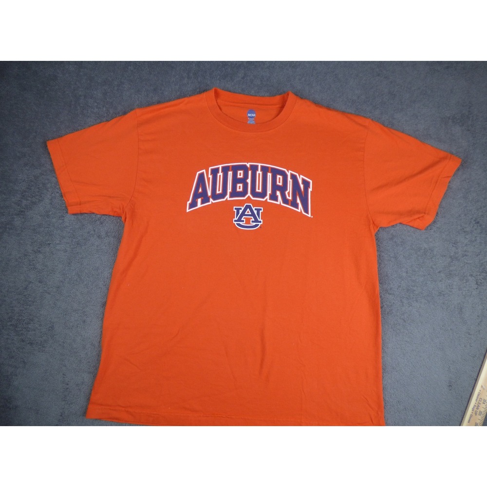 Auburn Tigers T-Shirt Mens XL Orange Short Sleeve Cotton KA Inc Tee NCAA‎